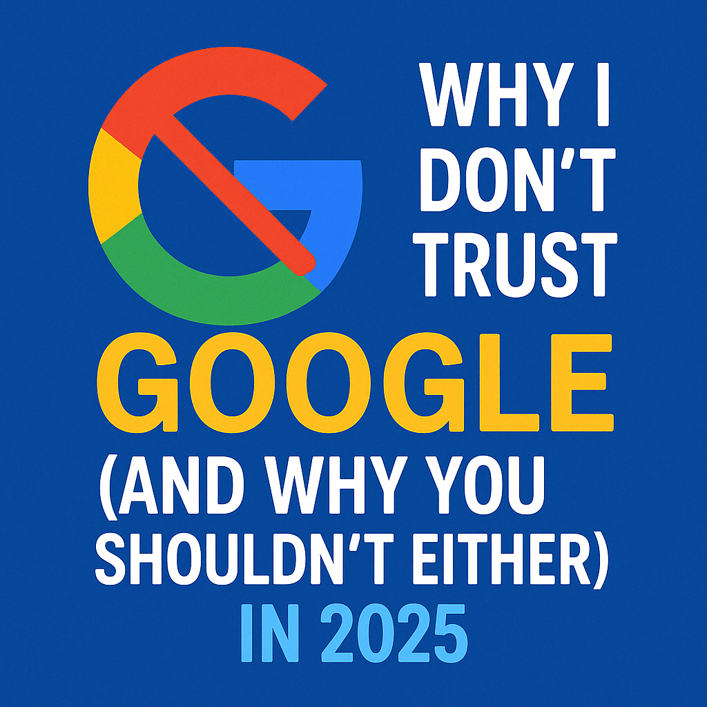 Why I Don't Trust Google (And Why You Shouldn't Either) in 2025
