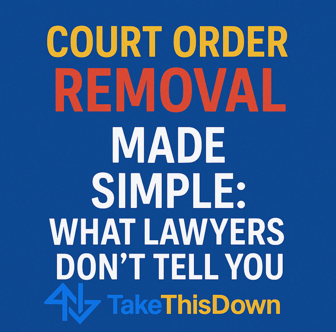 Court Order Removal Made Simple: What Lawyers Don't Tell You